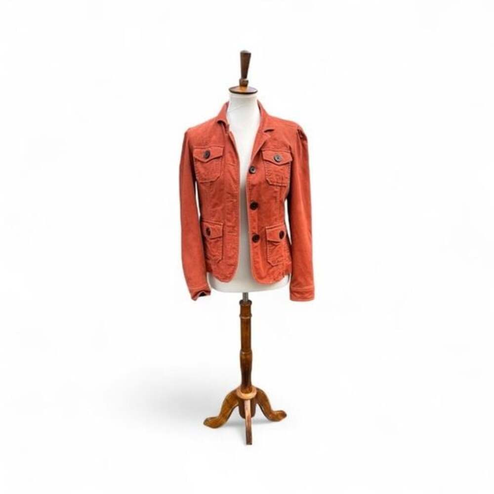 Gap Women's Orange Utility Jacket Size 8